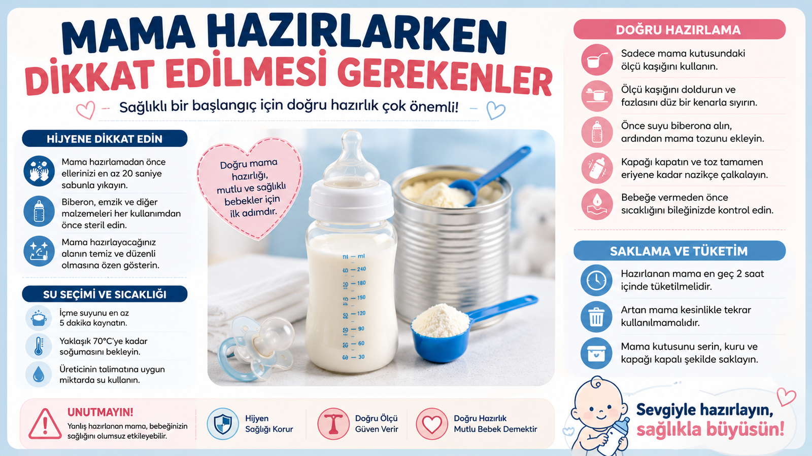 Bebek Maması Nasıl Hazırlanır? Adım Adım Doğru Mama Hazırlama Rehberi